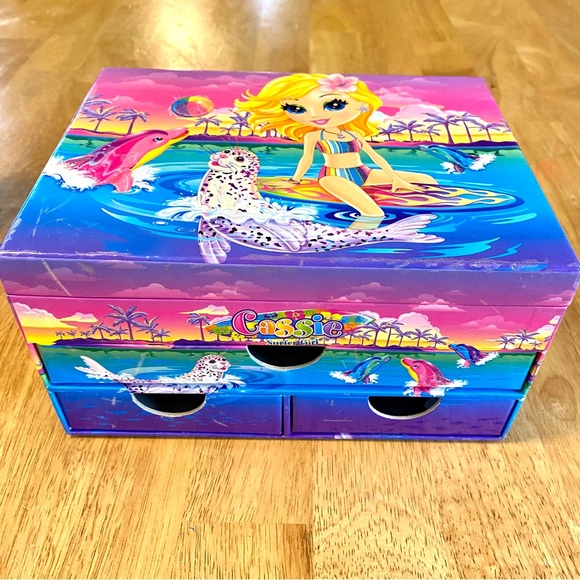 Lisa Frank Other - Lisa Frank Cassie Surfer Girl Ocean Jewelry Box Kawaii Colorful Girly Bright